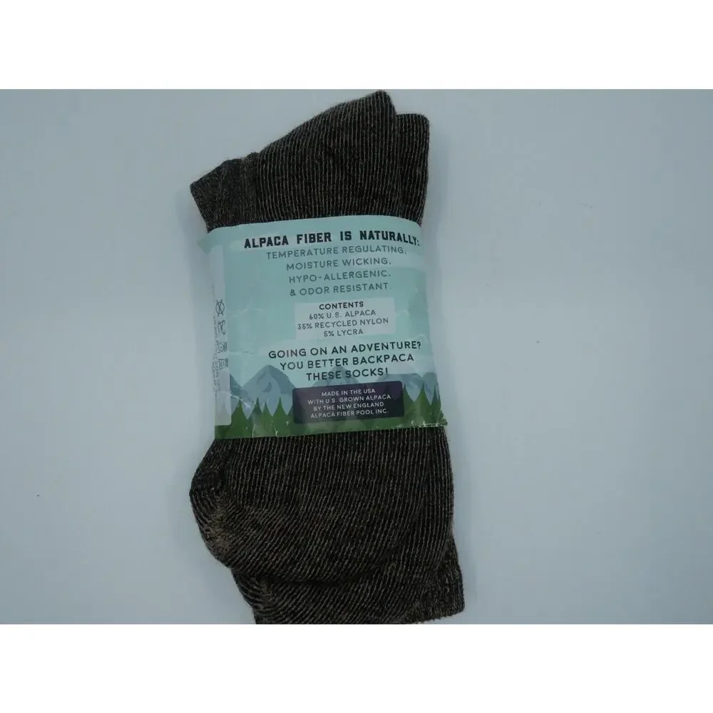 Backpaca (Alpaca) Lightweight Hiking Socks Size Med USA Wicking & Odor Resist